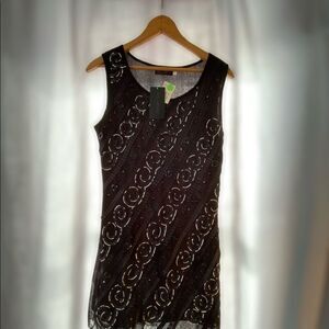 Sylc Camisa Black A Line Cocktail Dress NWT